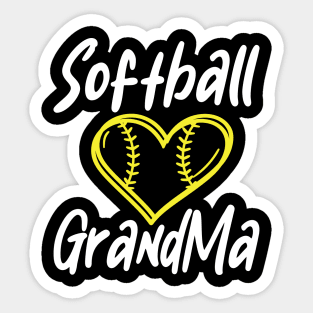 Softball Grandma Sticker